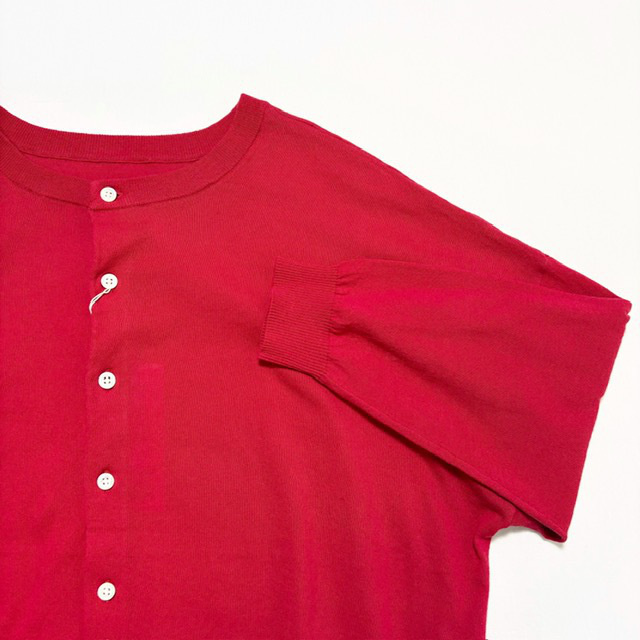 PRIT ハイツイストコットン16G天竺編み 2wayワイドカーディガン