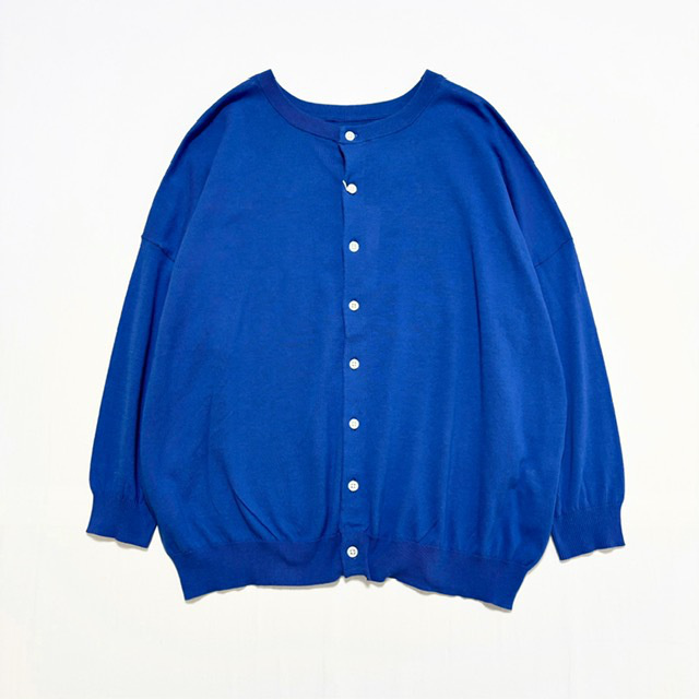 PRIT ハイツイストコットン16G天竺編み 2wayワイドカーディガン