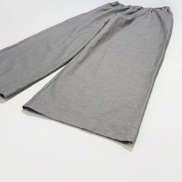 PRIT 綿麻ストレッチワイドパンツ