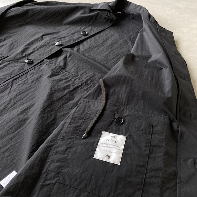 HTS (HARROW TOWN STORES) NYLON COTTON BALMACAAN COAT with GUSSETED POCKET