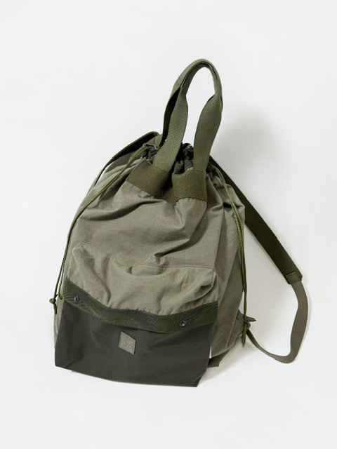 Arte povera オランダシェラフ染めREMAKE巾着リュック