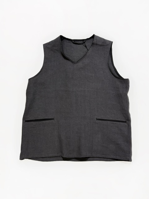 Nigel Cabourn FRENCH WORK VEST LINEN PIN OX