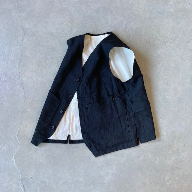 SAGE DE CRET リネンウールタンブラーワークベスト