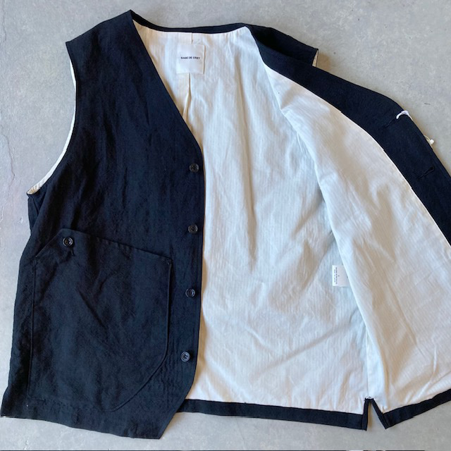 SAGE DE CRET リネンウールタンブラーワークベスト