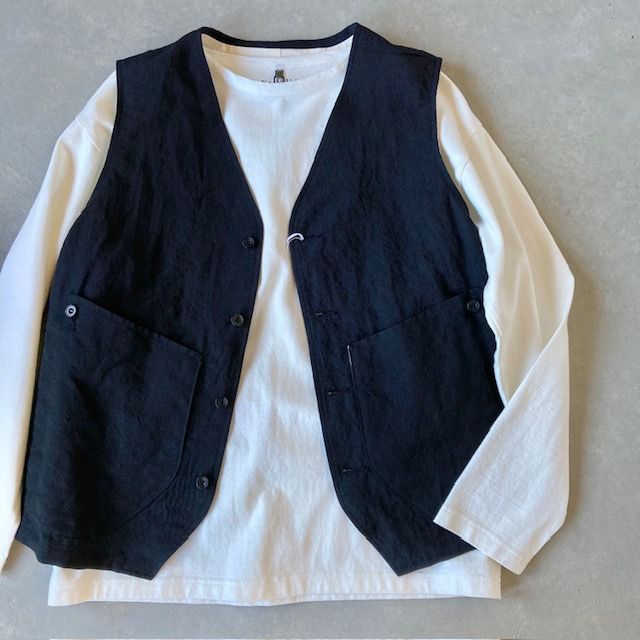 SAGE DE CRET リネンウールタンブラーワークベスト