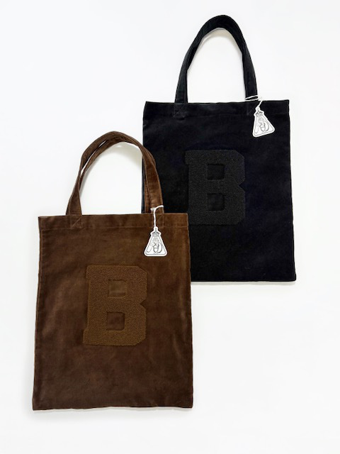 R&D.M.Co- (OLDMAN’S TAILOR) B.B.VELVET LETTERED TOTE BAG