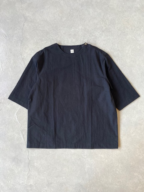 結-yui- COTTON LINEN TYPEWRITER 7分袖 SMOCK SHIRT