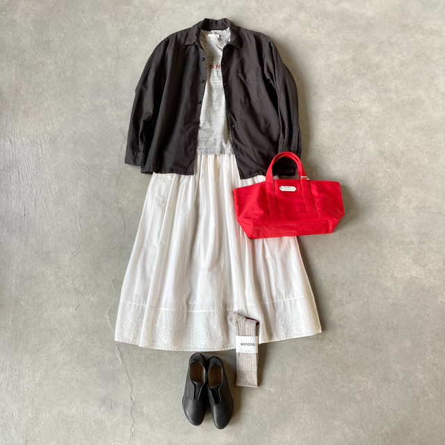 HTS (HARROW TOWN STORES) COTTON LINEN PLAIN OVERDYE ONE-UP COLLAR SHIRT