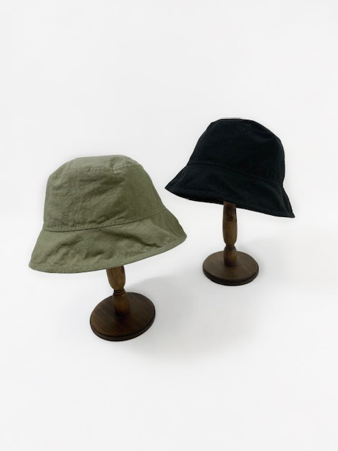 TSUYUMI WASHED COTTON HENP RIPSTOP REVERSIBLE BUCKET HAT