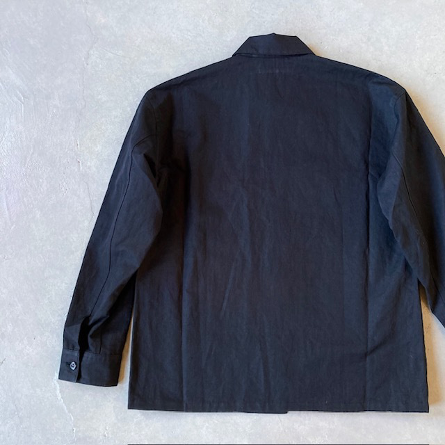 OLDMAN'S TAILOR COTTON LINEN UTILITY SHIRT