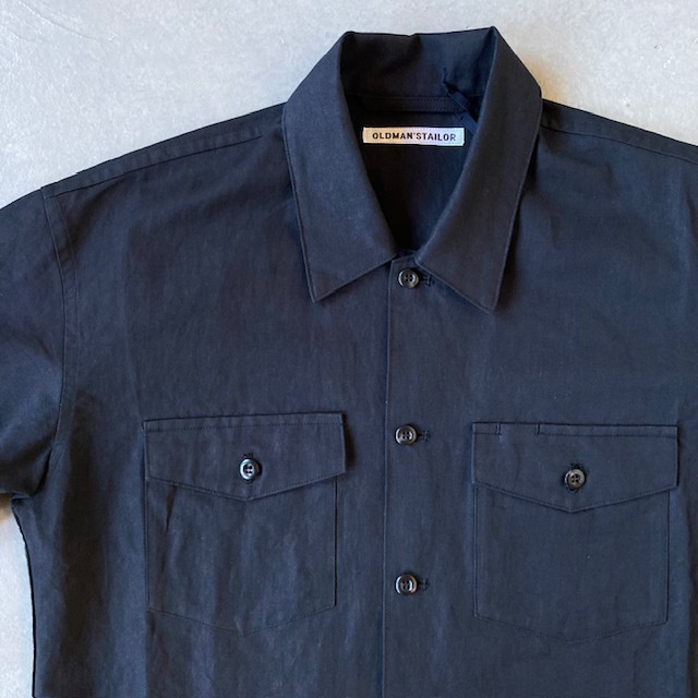 OLDMAN'S TAILOR COTTON LINEN UTILITY SHIRT