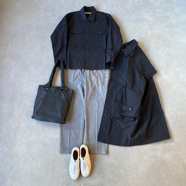 OLDMAN'S TAILOR COTTON LINEN UTILITY SHIRT