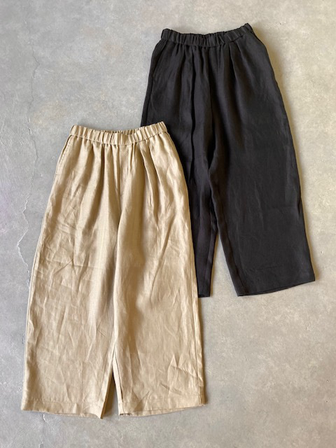 maison de soil LINEN TWILL 2TUCK  WIDE EASY PANTS