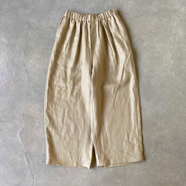 maison de soil LINEN TWILL 2TUCK  WIDE EASY PANTS