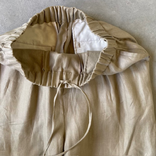 maison de soil LINEN TWILL 2TUCK  WIDE EASY PANTS