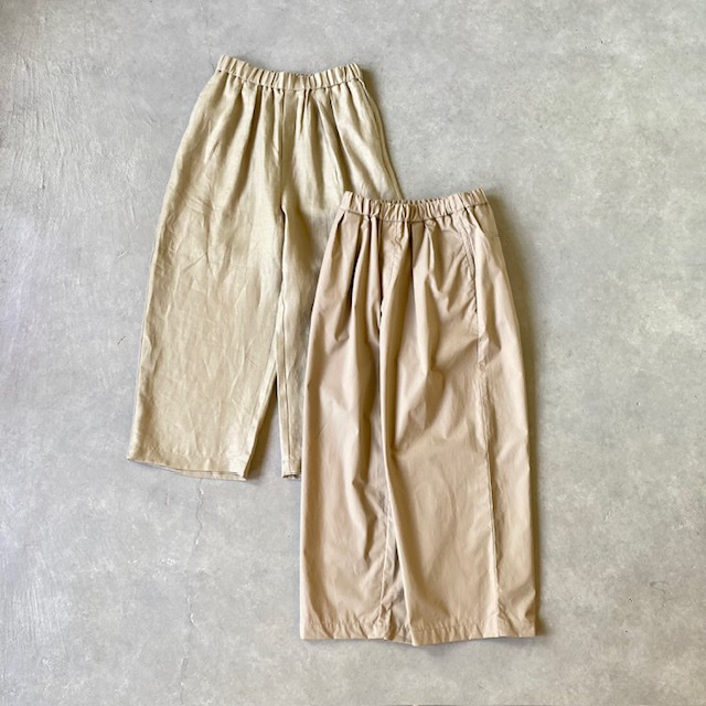maison de soil LINEN TWILL 2TUCK  WIDE EASY PANTS