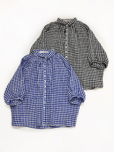 Brocante フレンチリネンギンガムグランシャツ