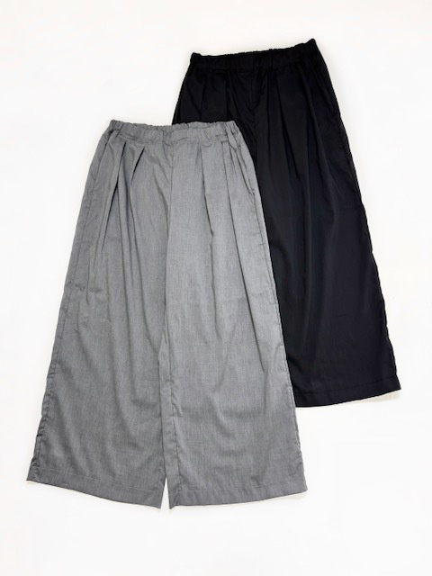 PRIT 麻混トロピカルタックワイドパンツ