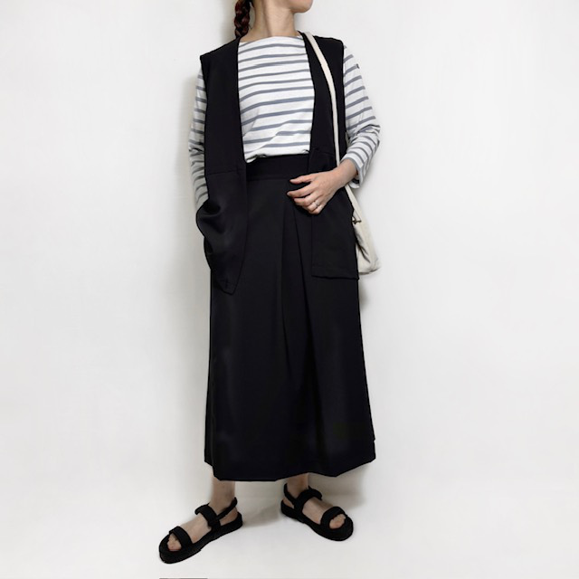 Lelill サイドベルトAラインスカート