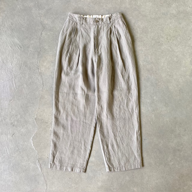 STILL BY HAND　リネン2タックワイドテーパードパンツ