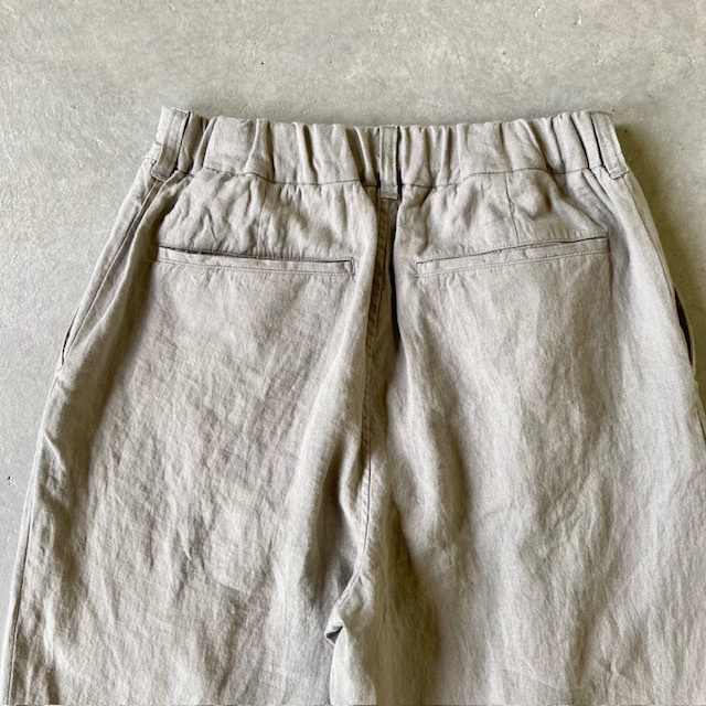 STILL BY HAND　リネン2タックワイドテーパードパンツ
