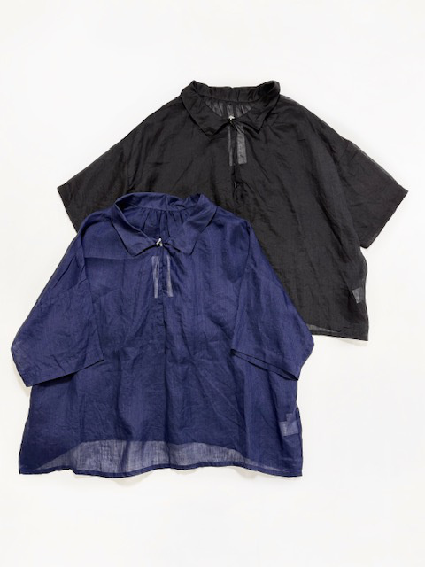 PRIT ラミー5分袖2wayギャザースモック