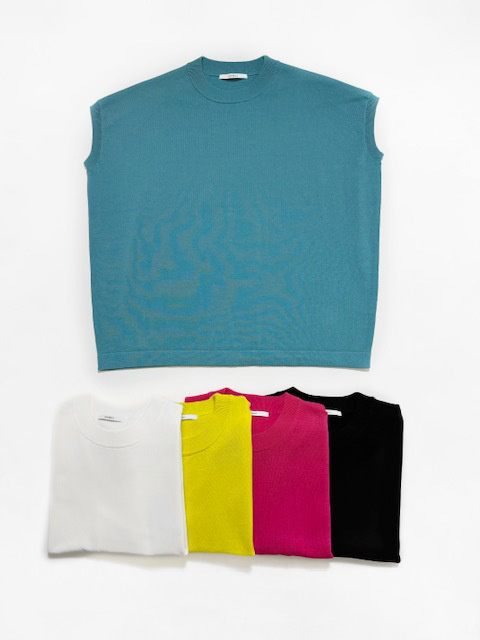 JOHNBULL ドライコットンフレンチスリーブ ニットTシャツ