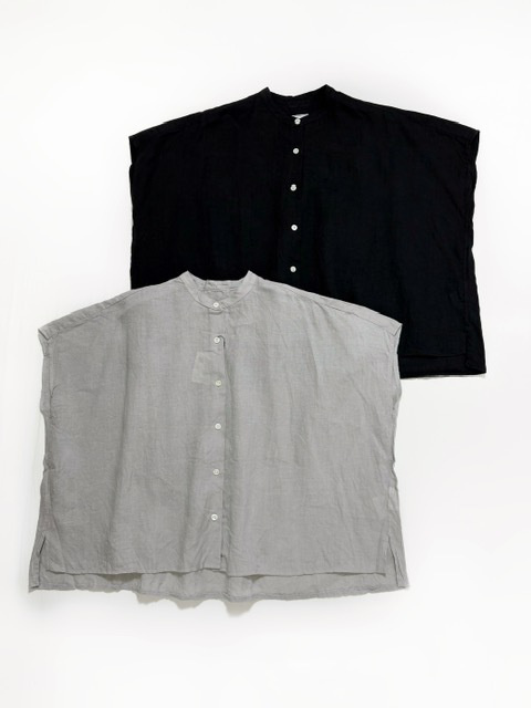 JAMES & CO. Band Collar Sleeveless Shirt