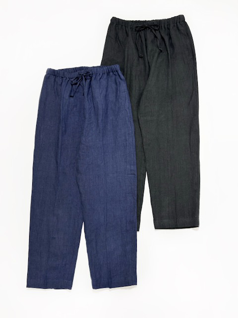 Lelill リネンベルテッドワイドパンツ