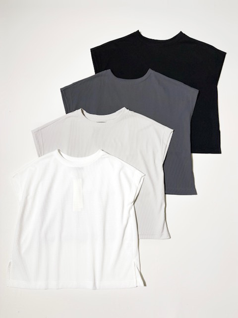 Lelill ハイテクワッフルワイドTシャツ