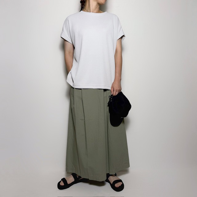 Lelill  ハイテクワッフルワイドTシャツ