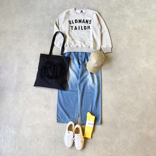 OLDMAN'S TAILOR OMT PRINT CREW SWEAT