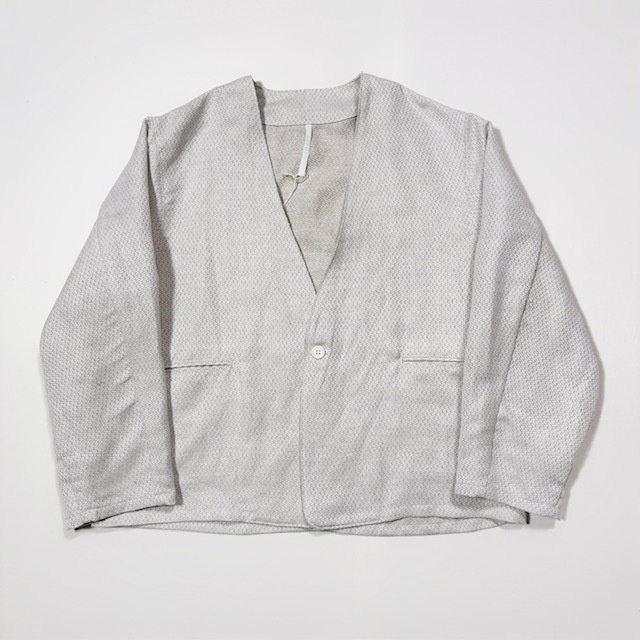 ARTE POVERA セレモニー リネンポリエステル混 ノーカラージャケット