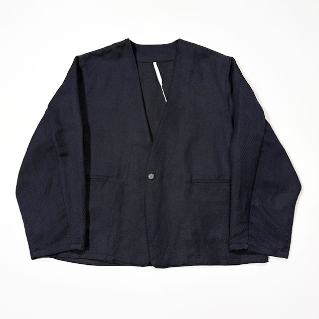 ARTE POVERA セレモニー リネンポリエステル混 ノーカラージャケット