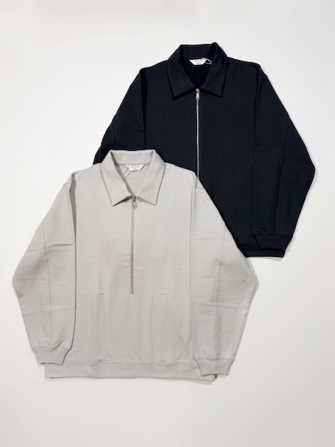 STILL BY HAND  フレンチテリーハーフジップ  プルオーバースウェット