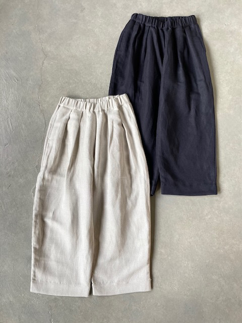 ARTEPOVERA  セレモニー リネンポリエステル混  2タックイージーパンツ