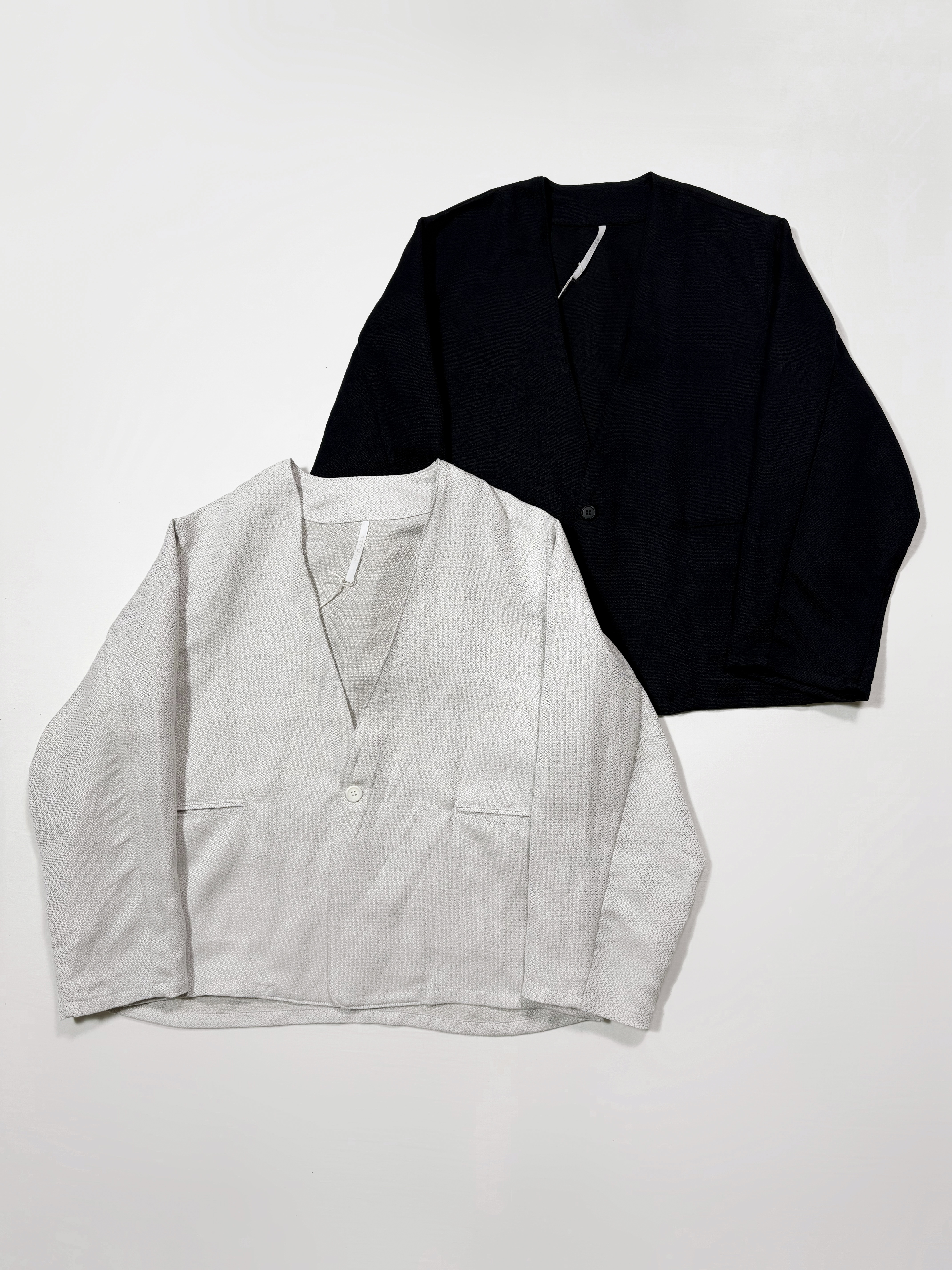 ARTE POVERA セレモニー リネンポリエステル混 ノーカラージャケット