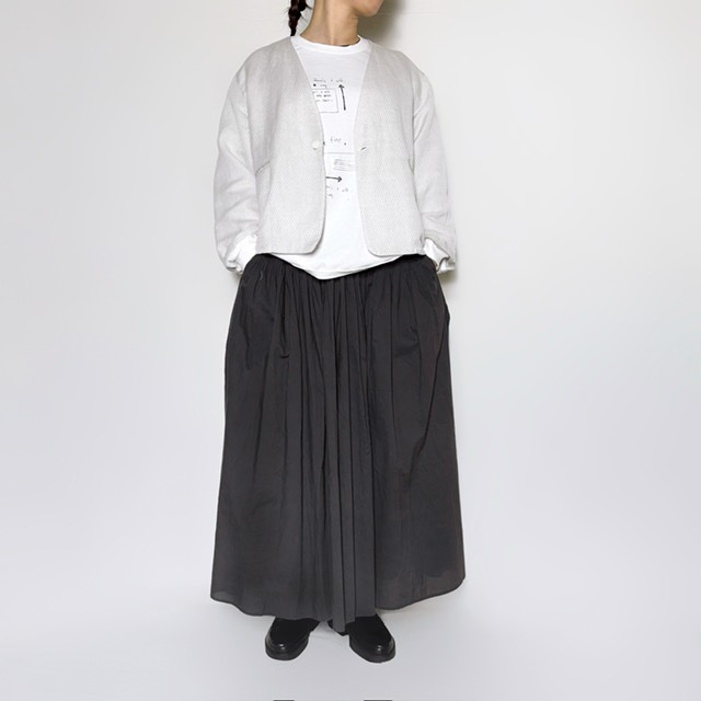 ARTE POVERA セレモニー リネンポリエステル混 ノーカラージャケット