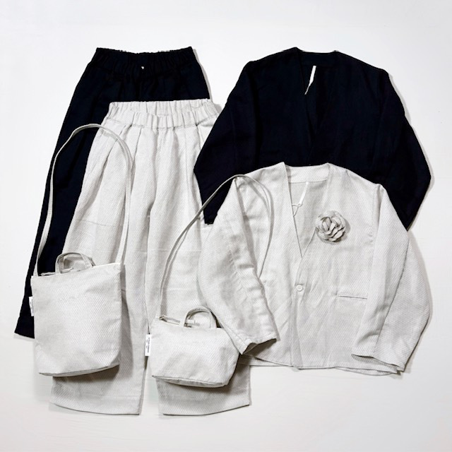 ARTE POVERA セレモニー リネンポリエステル混 サコッシュM