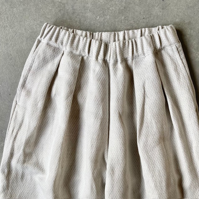 ARTEPOVERA セレモニー リネンポリエステル混 2タックイージーパンツ