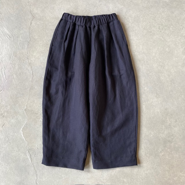 ARTEPOVERA セレモニー リネンポリエステル混 2タックイージーパンツ