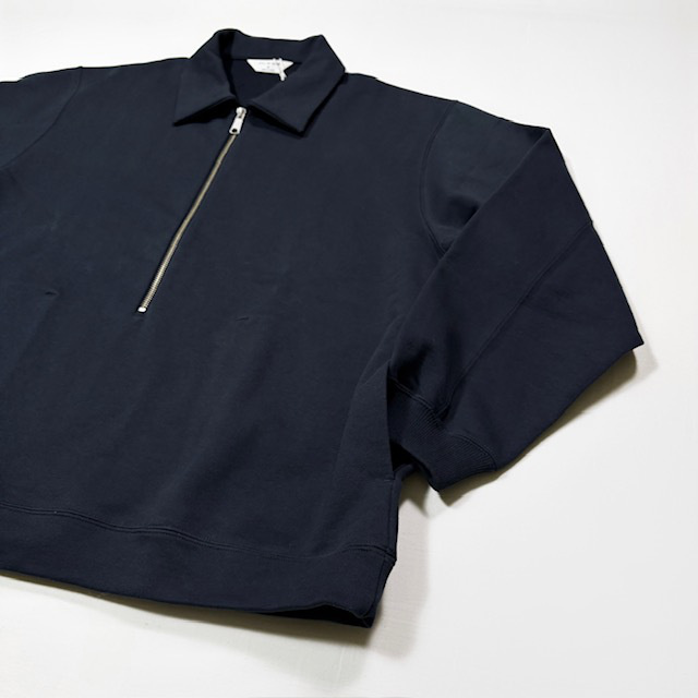 STILL BY HAND フレンチテリーハーフジッププルオーバースウェット