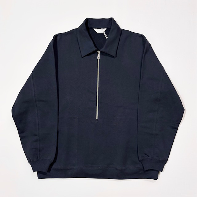 STILL BY HAND フレンチテリーハーフジッププルオーバースウェット
