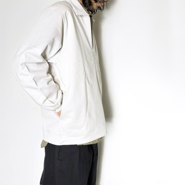 STILL BY HAND フレンチテリーハーフジッププルオーバースウェット