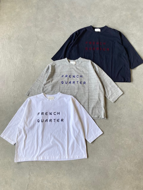 A PIECE OF LIBRARY フレンチグランド7分袖ワイドTee