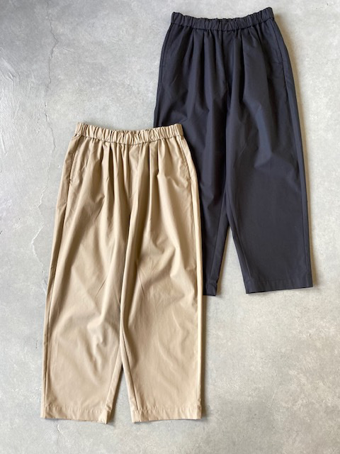 maison de soil COTTON DYED WEATHER 2TUCK TAPERED EASY PANTS