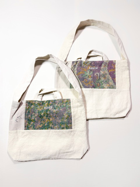ARTE POVERA  インドキルトラリー&フランスシーツMIX  トート&ショルダーBAG