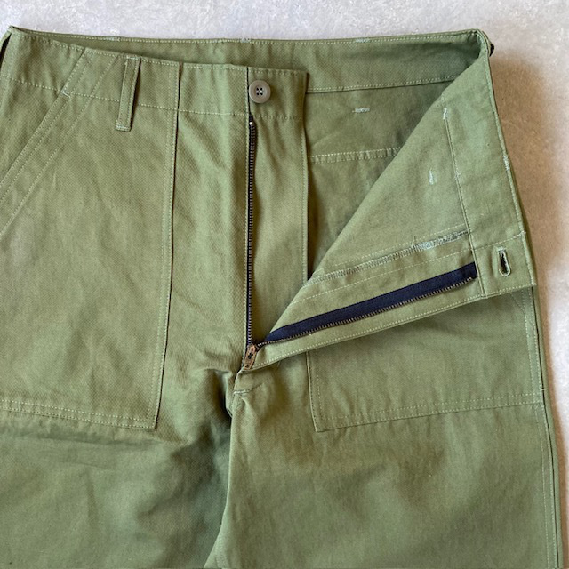 HTS (HARROW TOWN STORES) COTTON LINEN KERSEY BAKER PANTS