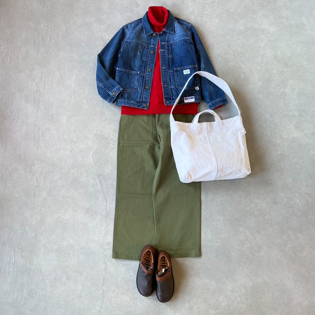 HTS (HARROW TOWN STORES) COTTON LINEN KERSEY BAKER PANTS