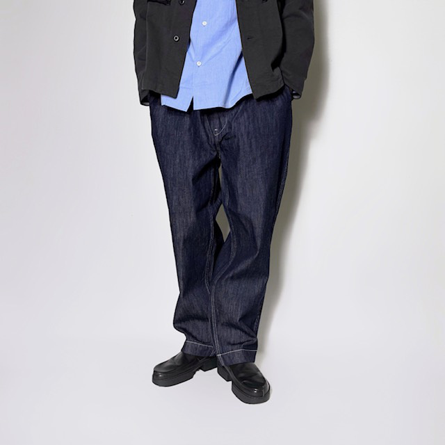 H.UNIT DENIM WORK EASY PANTS (ONE WASH)